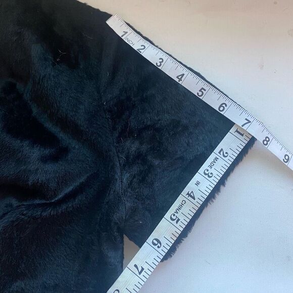 Rare Vintage VTG 1960s 60s Black Faux Fur Mod Mini Dress Button Up Women’s - Picture 6 of 14